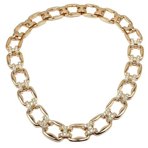 hermes gold necklace|hermes diamond necklace price.